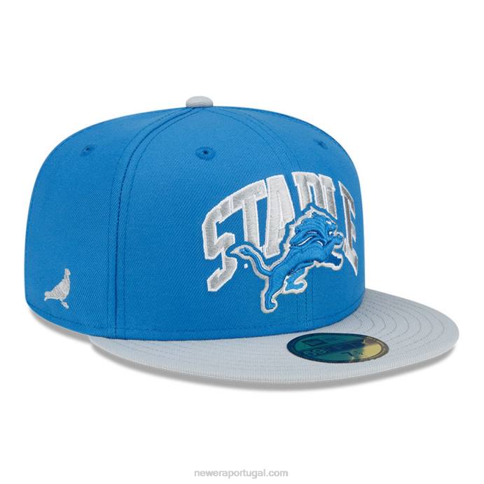 FFTN546 New Era detroit lions x boné azul básico 59fifty