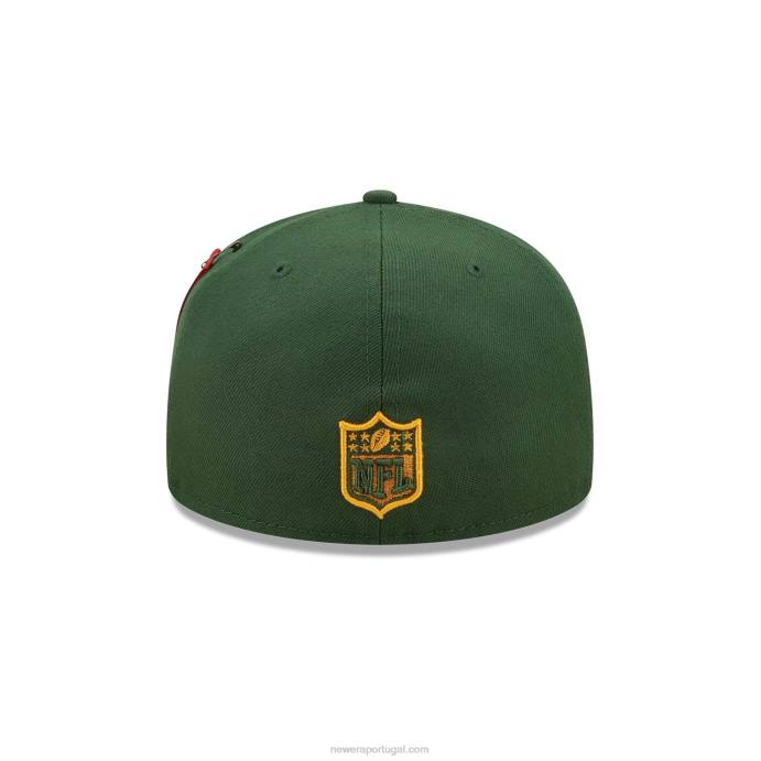 FFTN547 New Era green bay packers x alpha Industries boné verde 59fifty