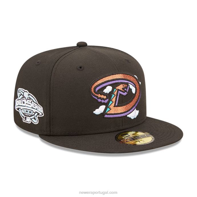 FFTN54 New Era boné justo arizona diamondbacks comic cloud preto 59fifty