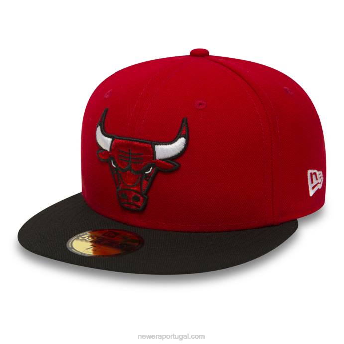 FFTN551 New Era chicago bulls boné vermelho essencial 59fifty