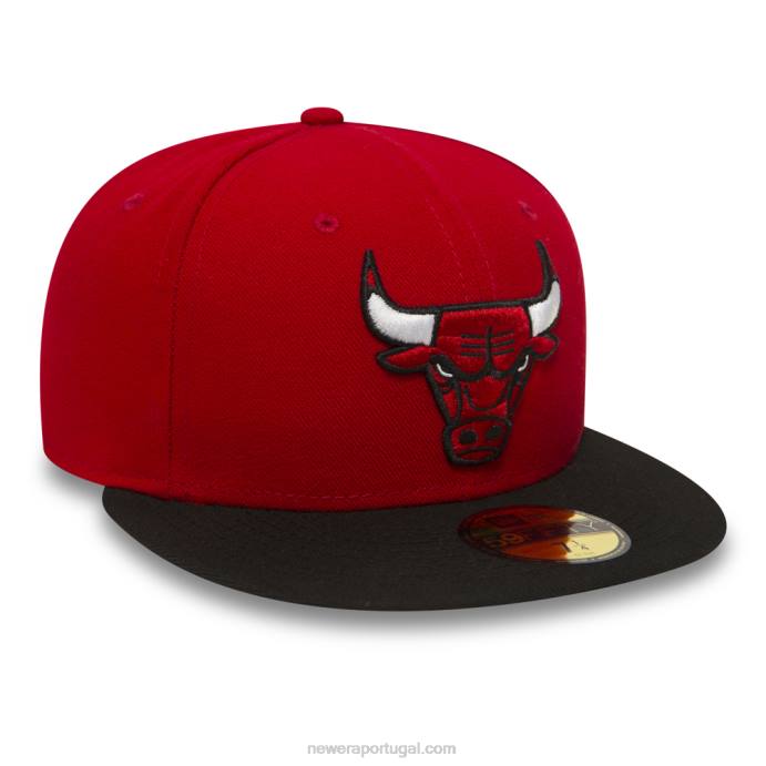 FFTN551 New Era chicago bulls boné vermelho essencial 59fifty