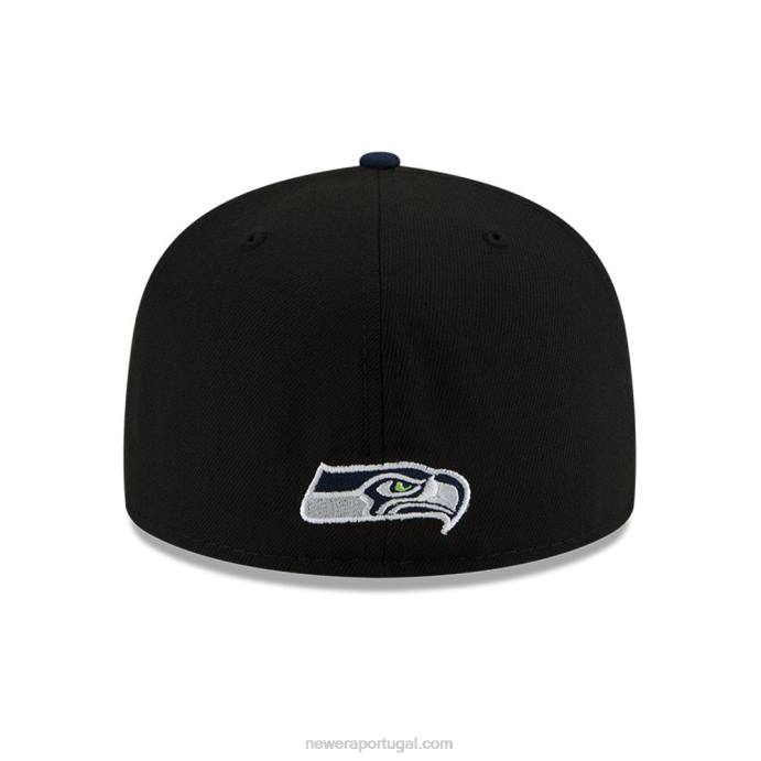 FFTN554 New Era boné ajustado seattle seahawks nfl draft black 59fifty