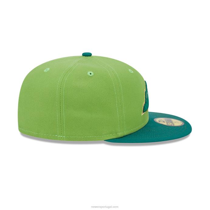 FFTN559 New Era colorado rockies boné verde 59fifty com raia da sorte