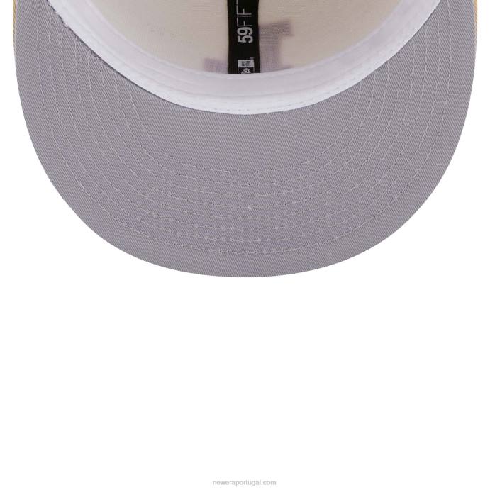 FFTN560 New Era boné ajustado marrom 59fifty de aniversário la dodgers