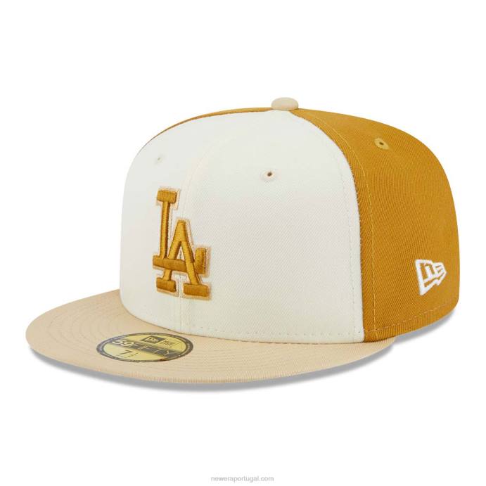 FFTN560 New Era boné ajustado marrom 59fifty de aniversário la dodgers