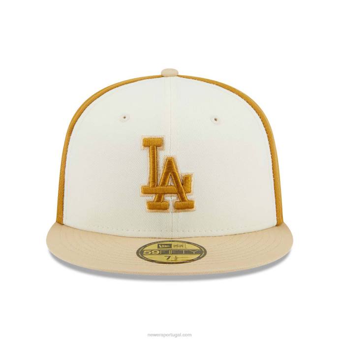 FFTN560 New Era boné ajustado marrom 59fifty de aniversário la dodgers