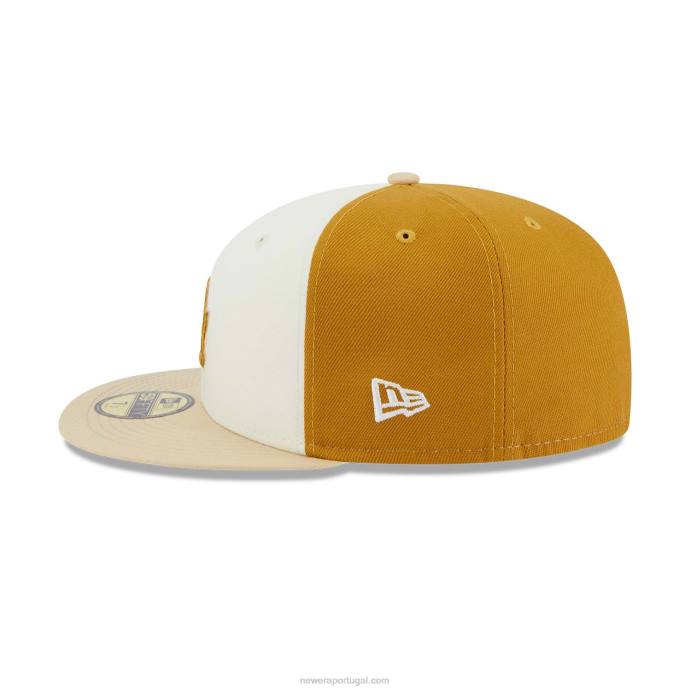 FFTN560 New Era boné ajustado marrom 59fifty de aniversário la dodgers