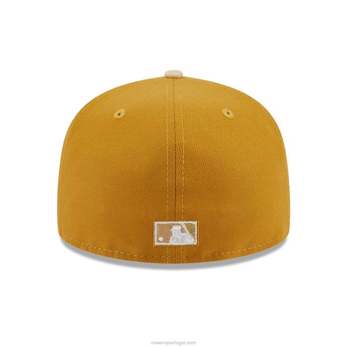 FFTN560 New Era boné ajustado marrom 59fifty de aniversário la dodgers