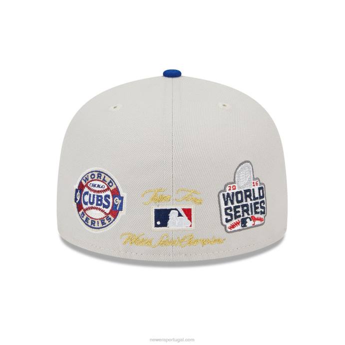 FFTN561 New Era chicago cubs varsity letter stone 59fifty boné ajustado