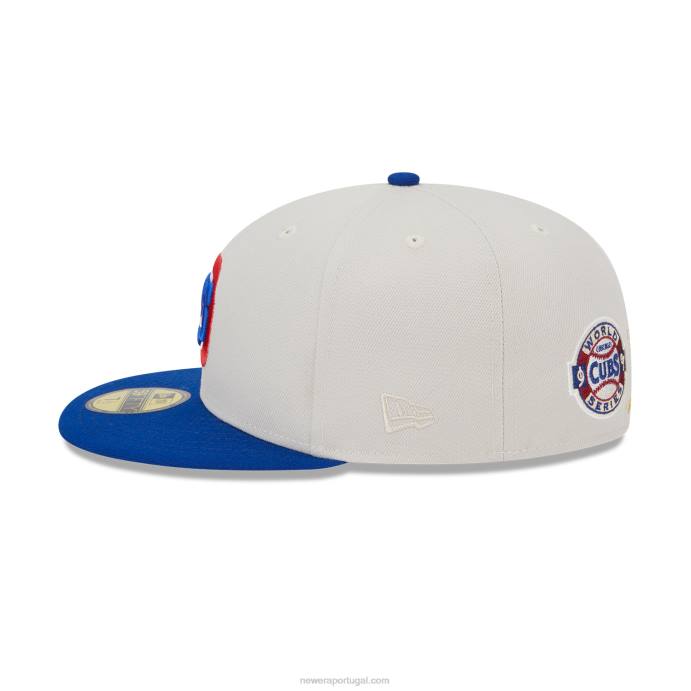 FFTN561 New Era chicago cubs varsity letter stone 59fifty boné ajustado