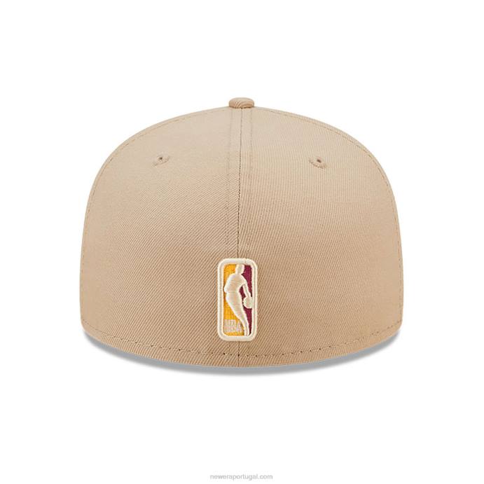 FFTN566 New Era Boné miami heat team bege neon 59fifty