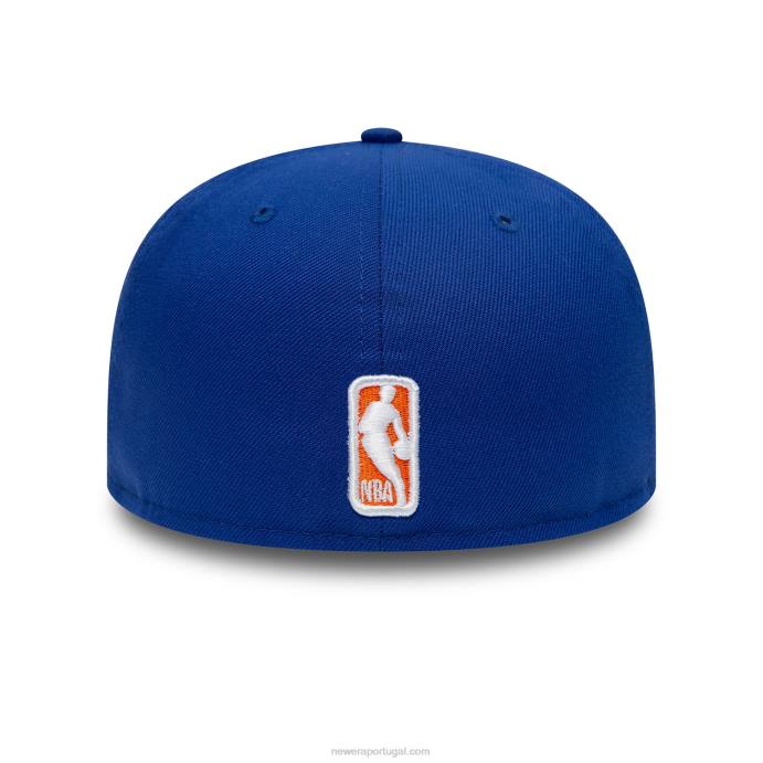 FFTN568 New Era Boné New York Knicks Dual Logo Azul 59Fifty