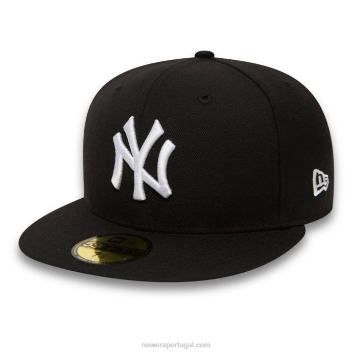 FFTN56 New Era Boné New York Yankees Essential Black 59Fifty