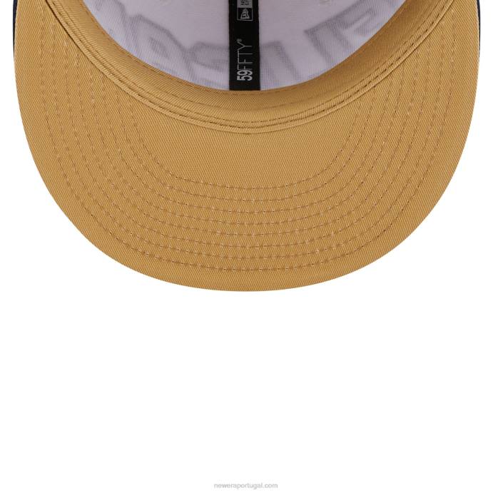 FFTN571 New Era new orleans pelicans nba back half blue 59fifty boné ajustado
