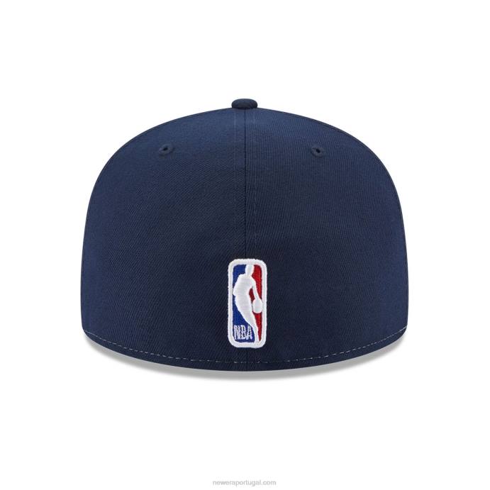 FFTN571 New Era new orleans pelicans nba back half blue 59fifty boné ajustado