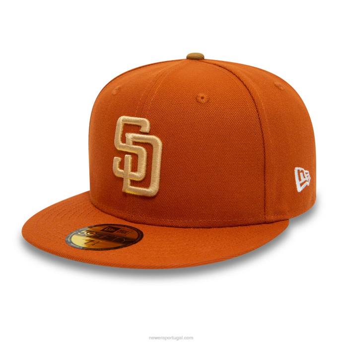 FFTN575 New Era boné san diego padres fall colors laranja 59fifty