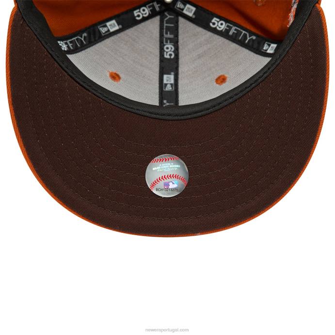 FFTN575 New Era boné san diego padres fall colors laranja 59fifty