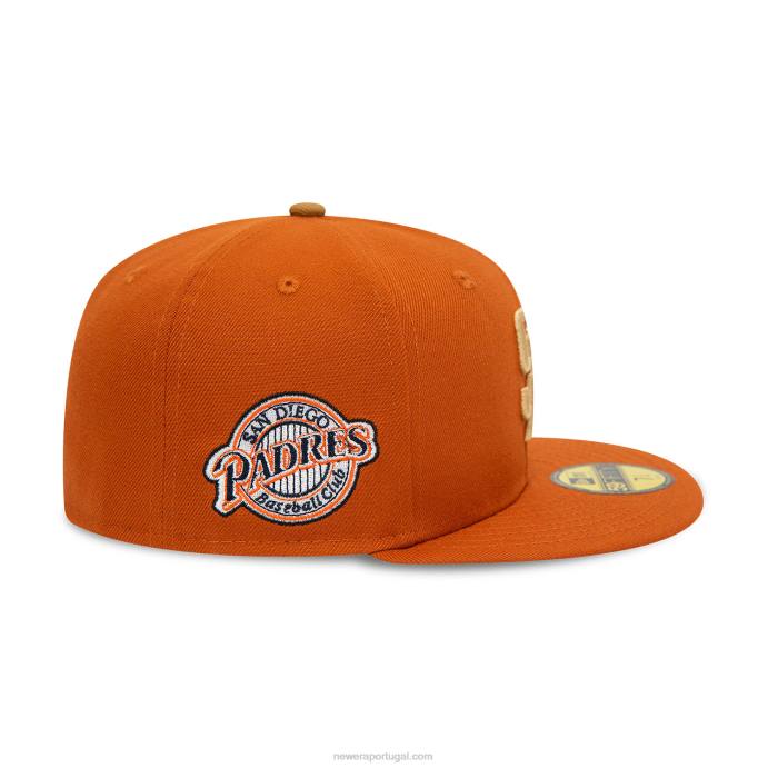 FFTN575 New Era boné san diego padres fall colors laranja 59fifty