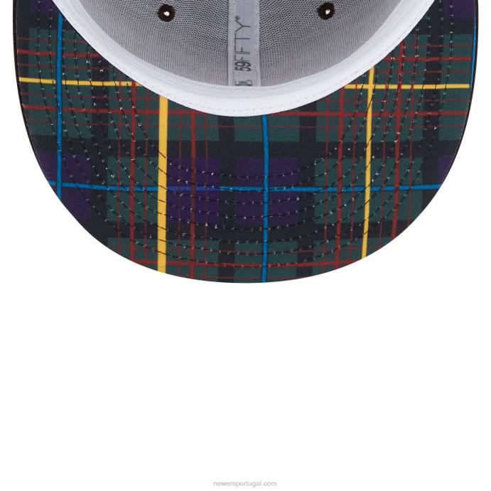 FFTN576 New Era san diego boné padres state tartan marrom 59fifty ajustado