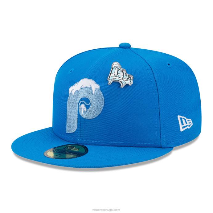 FFTN577 New Era boné justo philadelphia phillies snow day azul 59fifty