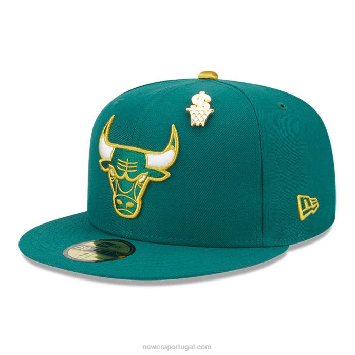 FFTN578 New Era boné chicago bulls max bet verde 59fifty