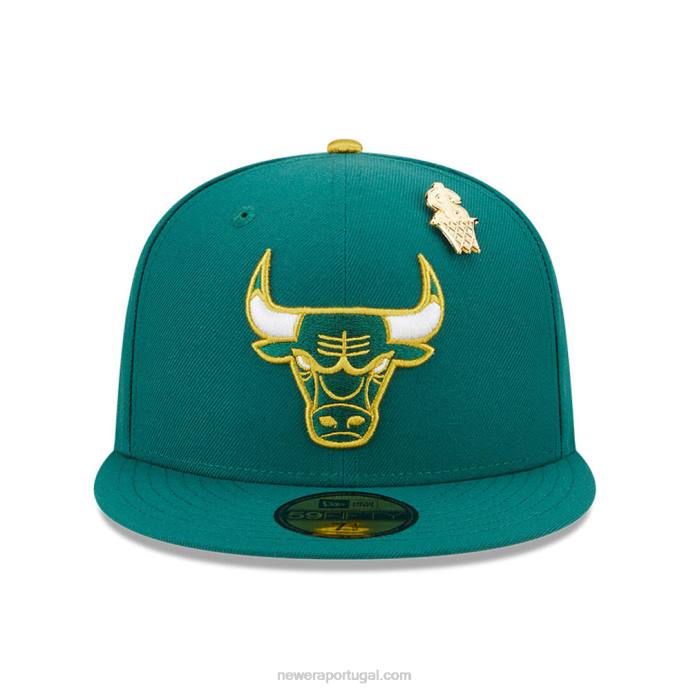 FFTN578 New Era boné chicago bulls max bet verde 59fifty