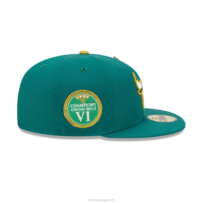 FFTN578 New Era boné chicago bulls max bet verde 59fifty