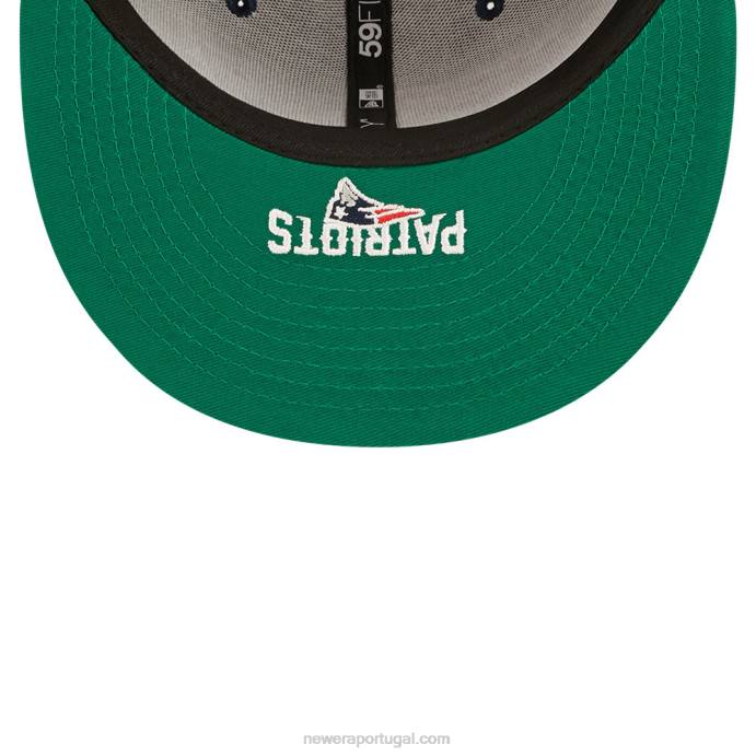 FFTN57 New Era New England Patriots NFL Side Split Blue Boné 59Fifty