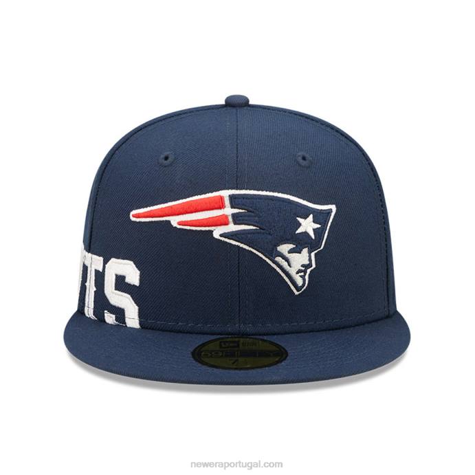 FFTN57 New Era New England Patriots NFL Side Split Blue Boné 59Fifty