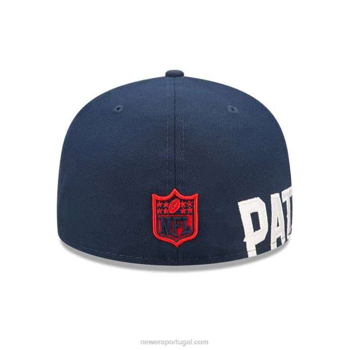 FFTN57 New Era New England Patriots NFL Side Split Blue Boné 59Fifty