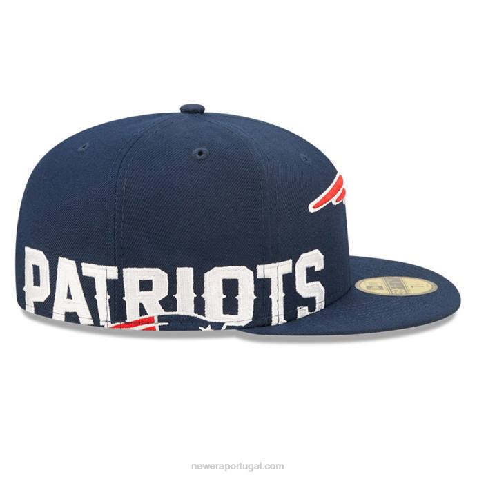 FFTN57 New Era New England Patriots NFL Side Split Blue Boné 59Fifty