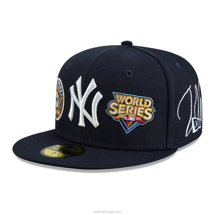 FFTN582 New Era New York Yankees histórico champs navy 59fifty boné justo