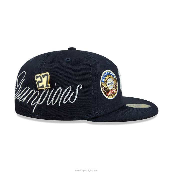FFTN582 New Era New York Yankees histórico champs navy 59fifty boné justo
