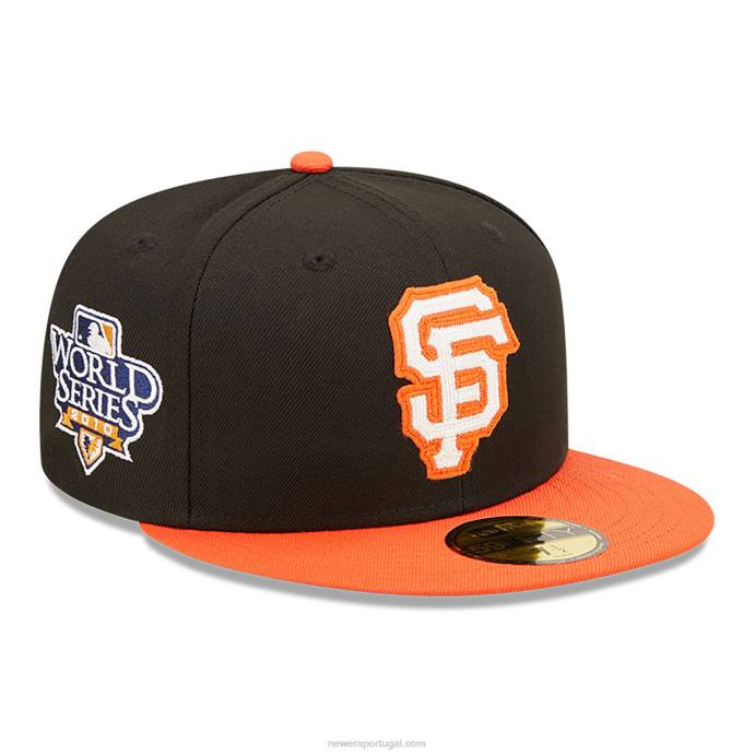 FFTN586 New Era San Francisco Giants Ne Letterman Black Boné 59 Fifty