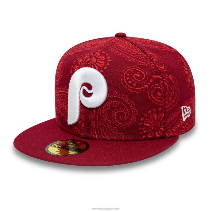 FFTN587 New Era philadelphia phillies mlb redemoinho vermelho 59fifty boné justo