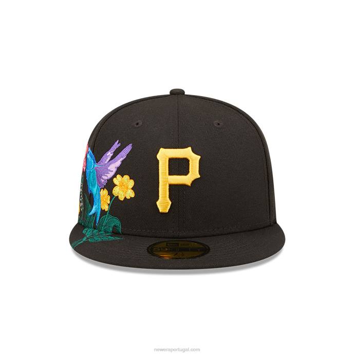 FFTN588 New Era boné justo pittsburgh pirates mlb blooming black 59fifty