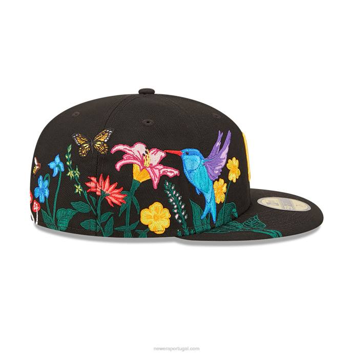 FFTN588 New Era boné justo pittsburgh pirates mlb blooming black 59fifty
