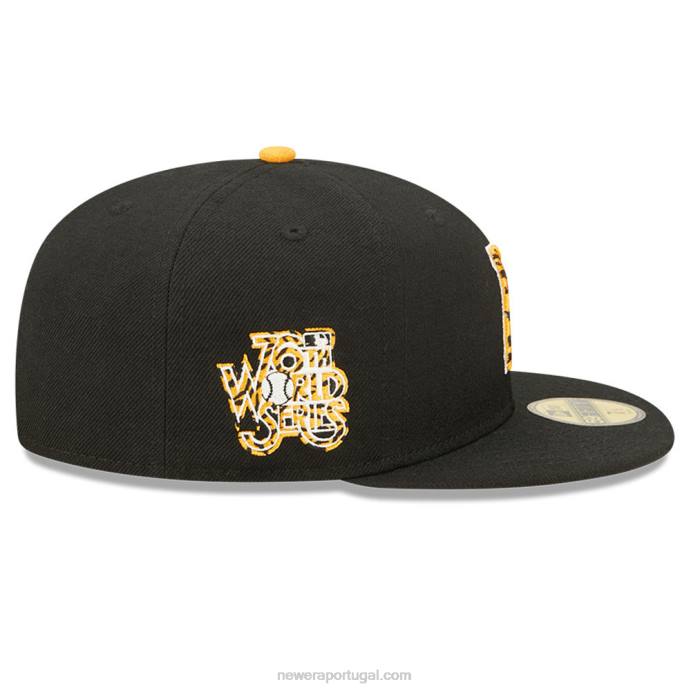 FFTN58 New Era boné justo pittsburgh pirates tiger fill preto 59fifty