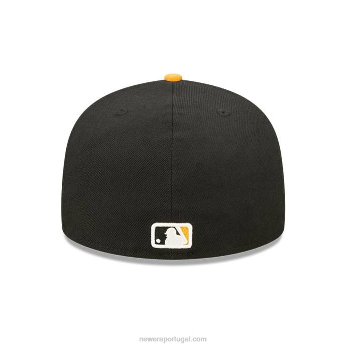 FFTN58 New Era boné justo pittsburgh pirates tiger fill preto 59fifty