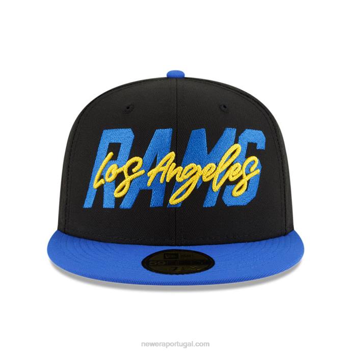 FFTN59 New Era boné la rams nfl draft black 59fifty