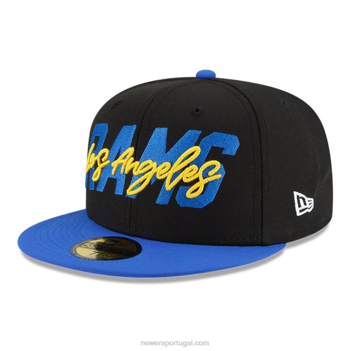 FFTN59 New Era boné la rams nfl draft black 59fifty