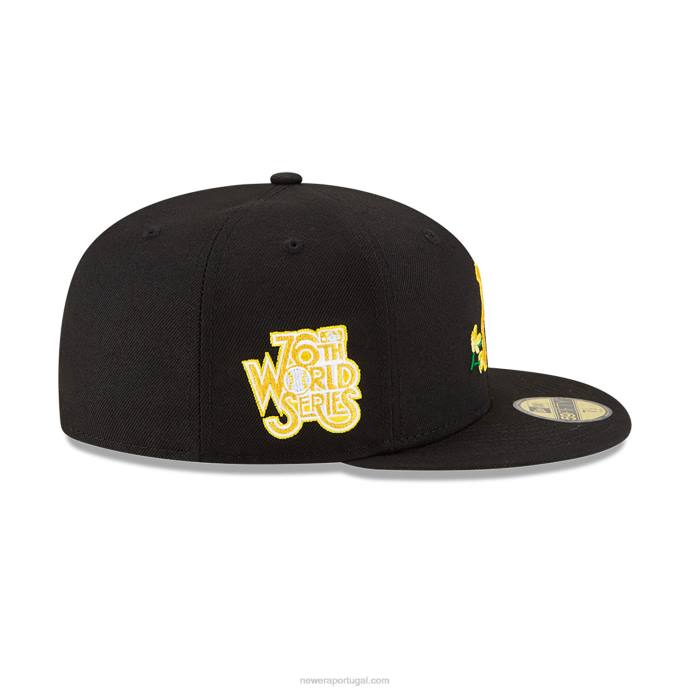 FFTN602 New Era Boné ajustado 59fifty com patch lateral do Pittsburgh Pirates