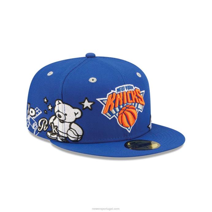 FFTN603 New Era Boné New York Knicks Teddy Blue 59Fifty