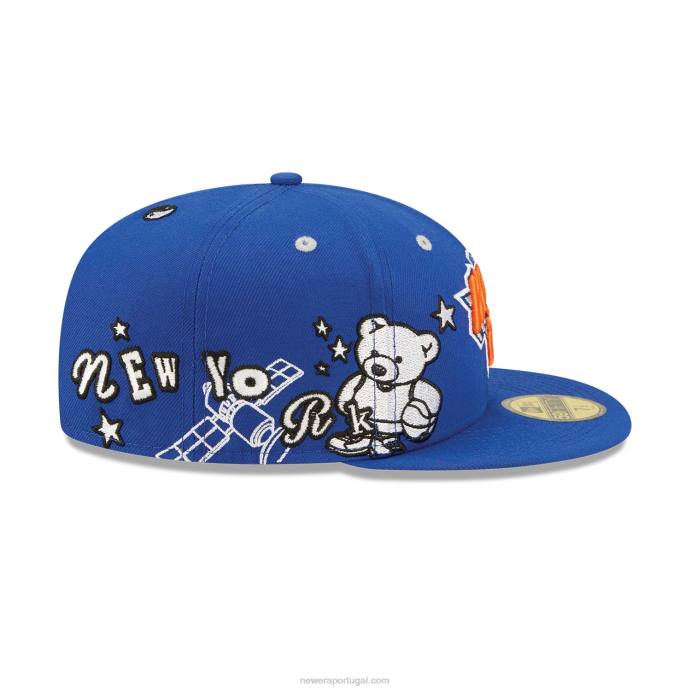 FFTN603 New Era Boné New York Knicks Teddy Blue 59Fifty