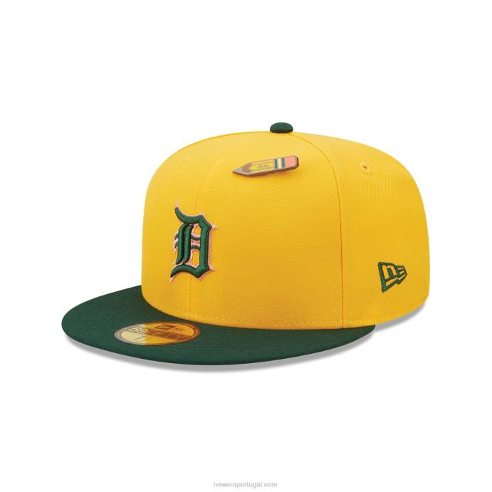 FFTN604 New Era detroit tigers de volta às aulas boné amarelo 59fifty