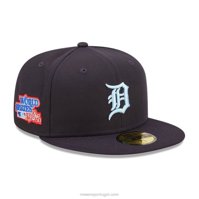 FFTN606 New Era boné justo Detroit Tigers mlb Cloud Navy 59Fifty