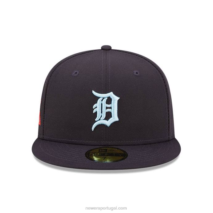 FFTN606 New Era boné justo Detroit Tigers mlb Cloud Navy 59Fifty