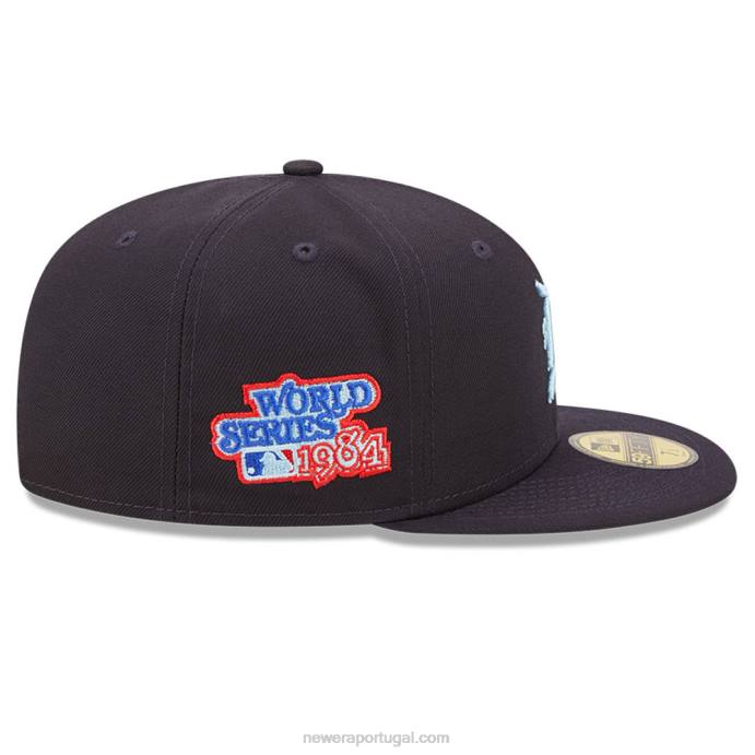 FFTN606 New Era boné justo Detroit Tigers mlb Cloud Navy 59Fifty