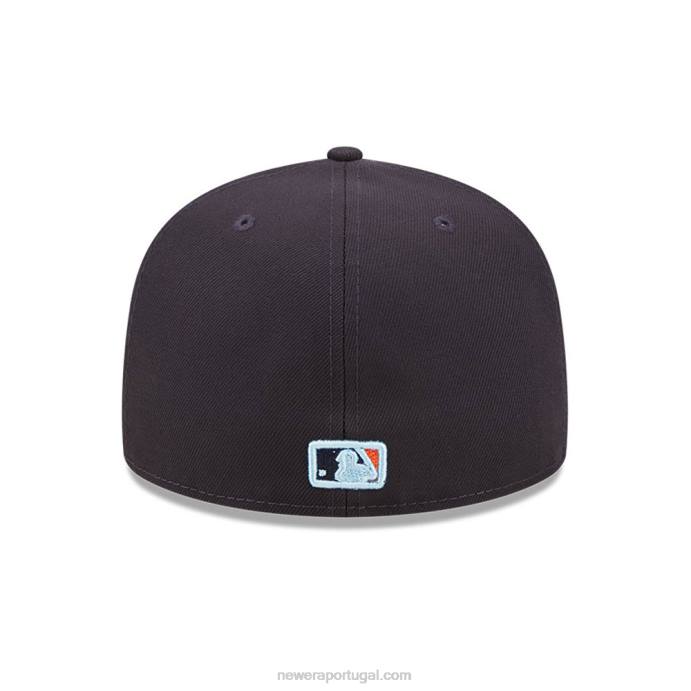 FFTN606 New Era boné justo Detroit Tigers mlb Cloud Navy 59Fifty