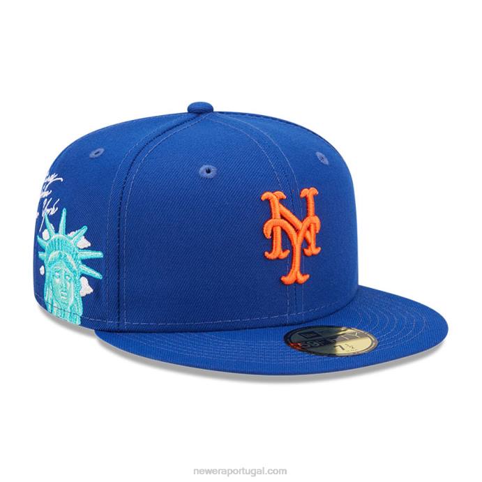 FFTN610 New Era New York Mets MLB Cloud Blue 59Fifty Boné Justo